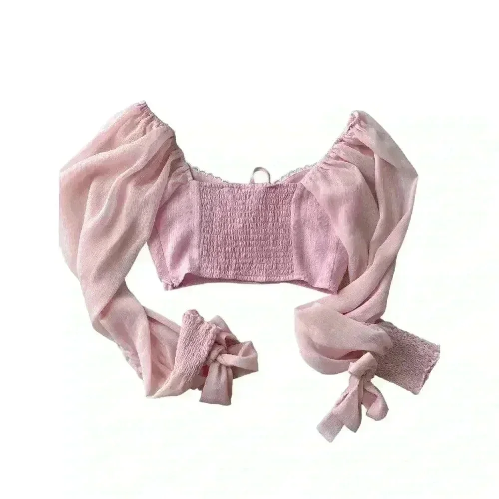 HELLO MOLLY PRETTY IN PINK CROP TOP PINK